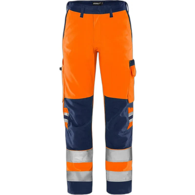 Fristads Hochsichtbare Arbeits Hose Klasse 2 Fristads Green 2651 GPLU, Orange, – Produktbild 1 von 1