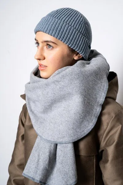 ein garten Studios ein garten Studios kurze Strickmütze / recycelte Biobaumwolle + Tencel, Light grey, – Produktbild 3 von 4