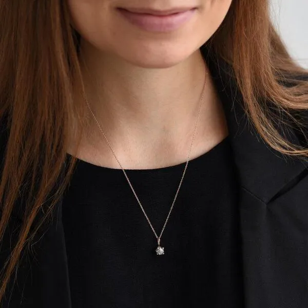 Eppi Eppi Goldanhänger mit ungeschliffenen Diamanten Susan, Rosa, – Produktbild 2 von 4