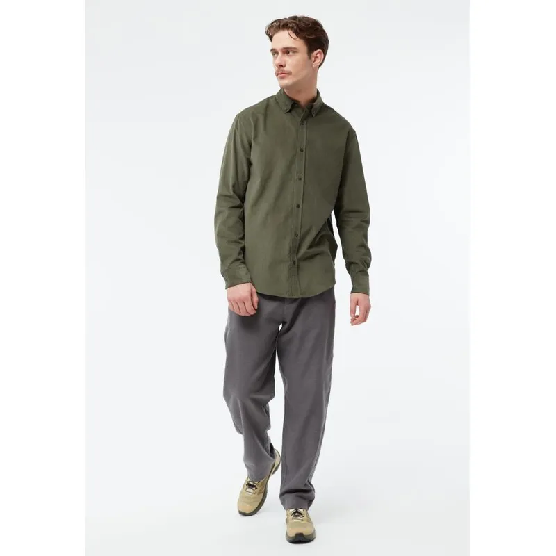 Givn Givn Herren vegan Hemd Fabio Dark Khaki, Olivgrün, – Produktbild 1 von 2