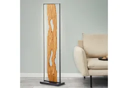 Brilliant Brilliant LED Stehlampe Chaumont, LED fest integriert, Warmweiß, Höhe 120 cm, 2300 lm, Aluminium/Metall/Holz, schwarz/holz – Produktbild 1 von 1