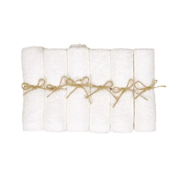 pandoo pandoo 100% Bambus Baby Waschlappen, hypoallergen & antibakteriell - 6er Pack – Produktbild 2 von 4