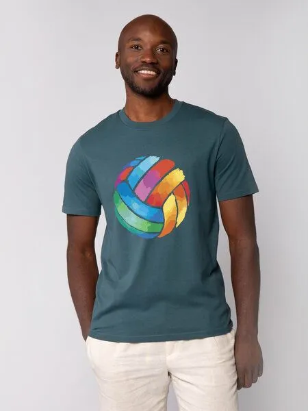 watapparel watapparel T-Shirt Unisex Volleyball in Watercolor, Stargazer, – Produktbild 3 von 3