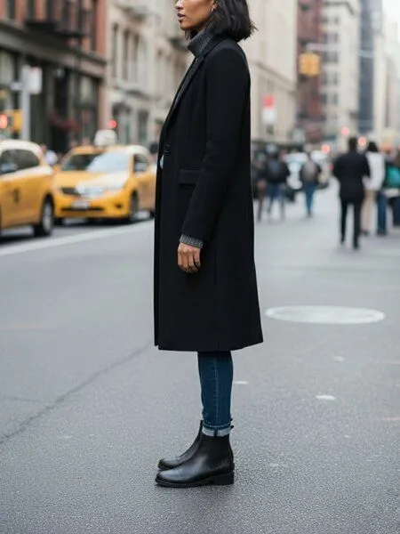 Will's Vegan Shop Will's Vegan Shop Luxe Smart-Chelsea-Stiefel Schwarz Damen – Produktbild 1 von 1