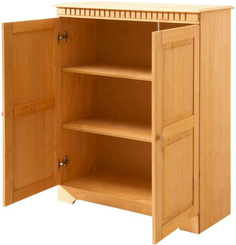 OTTO home Kommode Cubrix, aus schönem massivem Kiefernholz, Höhe 100 cm, Beige, – Produktbild 4 von 5