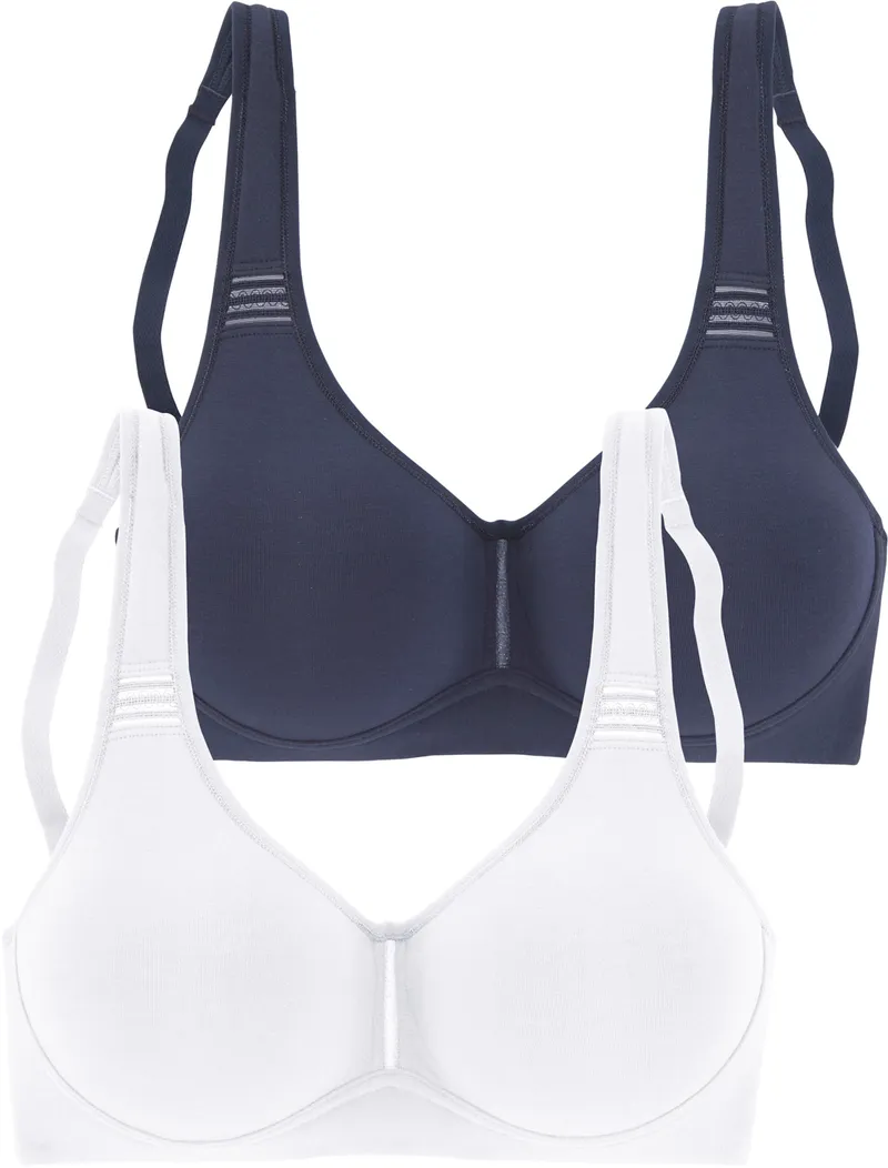 petite fleur by Lascana T-Shirt-BH, Marine+weiß, – Produktbild 1 von 2