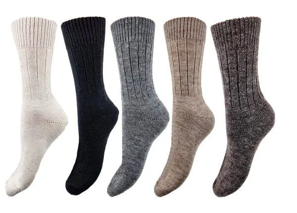 Bruno Barella Bruno Barella Winter Thermo Socken mit Schafwolle und Alpakawolle 5er Set, Mix, – Produktbild 1 von 1