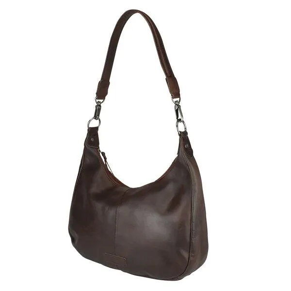 manbefair manbefair Hobo Bag Cathrine Leder, Schokobraun, – Produktbild 3 von 4