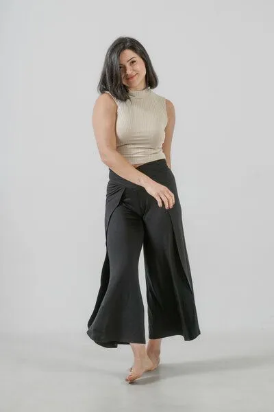 YogiLiebe YogiLiebe Yoga Pant "Lakshmi" Tencel, Black, – Produktbild 2 von 4