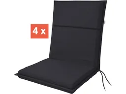Doppler doppler Auflage "LIFE" für Niederlehner, 4er-Pack, 100x48x4 cm, Polyester, anthrazit – Produktbild 1 von 1