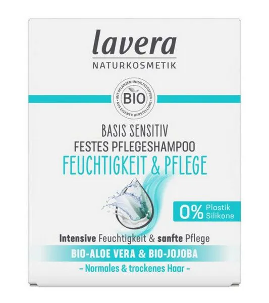 lavera lavera Basis Sensitiv Festes Pflegeshampoo – Produktbild 2 von 2