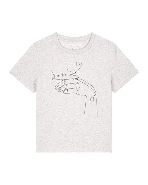 watapparel watapparel T-Shirt Frauen Don't Hurt Yourself, Cool heather grey, – Produktbild 1 von 3