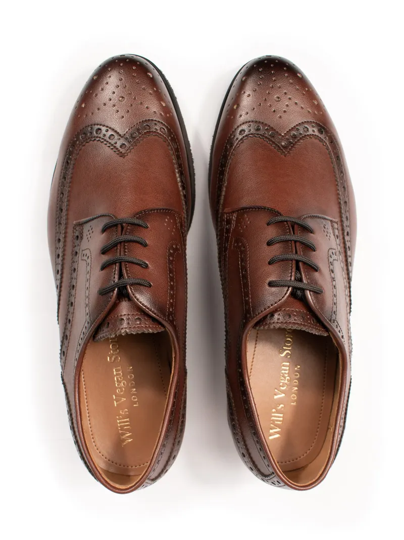 Will's Vegan Store Will's Vegan Store Herren vegan Schuhe Brogues Herren Goodyear Welt Chestnut, Braun, – Produktbild 2 von 2
