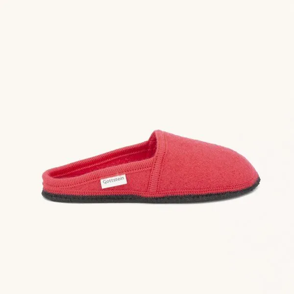 Gottstein Gottstein Filz-Hausschuh Villach - Pantoffel für Damen & Herren aus 100% Schurwolle, Rot, – Produktbild 3 von 4