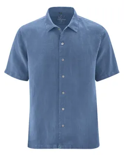 HempAge Hempage Herren vegan Kurzarm-Shirt, Freizeit, Blueberry – Produktbild 1 von 1