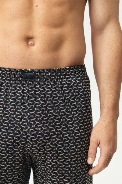 mey Mey Herren Schlafhose kurz | GALLOP CLUB, Schwarz, – Produktbild 2 von 4