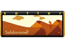Zotter Bitterschokolade mit Salzkaramell & gesalzenem Mandelnougat, handgeschöpft – Produktbild 1 von 1