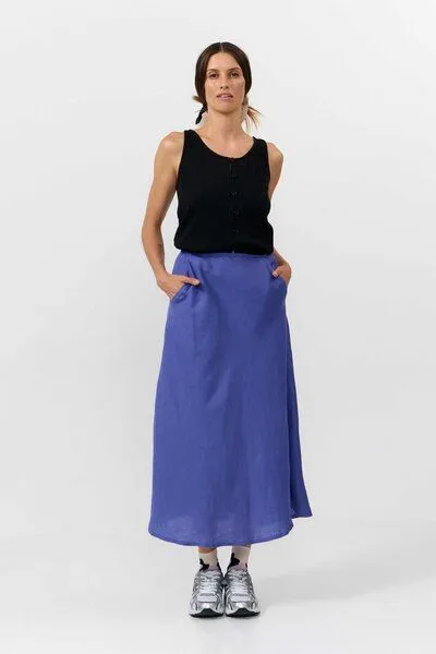 SUITE13LAB Suite13lab Damen-Midirock BELEN, Mid blue(blau), – Produktbild 2 von 4