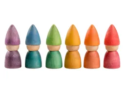 GRAPAT Holzfiguren Wichtel "Tomtens", 6-teilig,bunt 6 Figuren – Produktbild 1 von 1