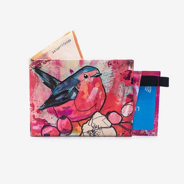 paprcuts paprcuts RFID Portemonnaie Pro, Curious redbreast 2.0. (pink), – Produktbild 1 von 4