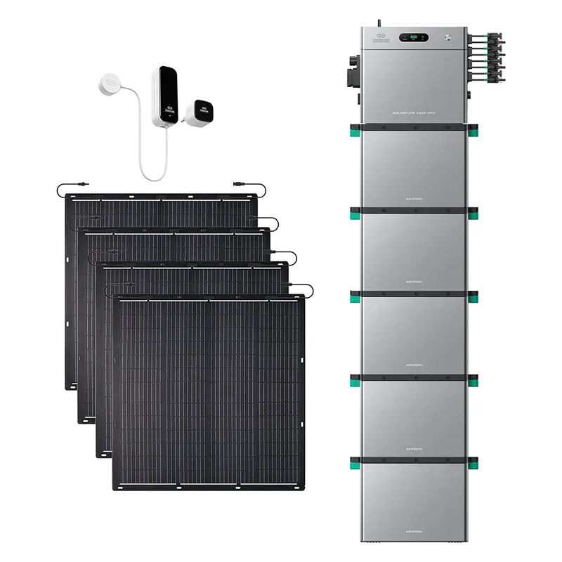Zendure Deutschland Zendure Deutschland Zendure SolarFlow 2400 Pro | 2400W Bi-direktionaler Balkonkraftwerk-Speicher, SolarFlow 2400 Pro + Smart Meter D0 (2.4 kWh) / 5*AB3000L (14.40 kWh) / 4*230W Flexible (920Wp) – Produktbild 1 von 1