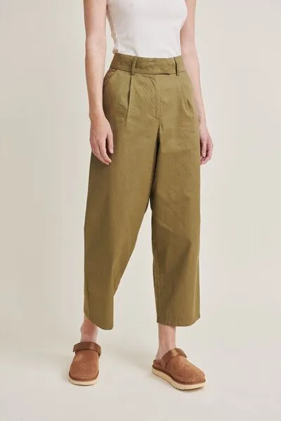 Basic Apparel Basic Apparel VINONA Hose aus Bio-Baumwolle, Oliv, – Produktbild 2 von 3