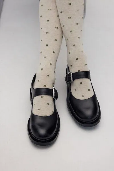 Rita Row Rita Row Lange Socken TEMPO mit Jacquardmuster, Beige, – Produktbild 5 von 5