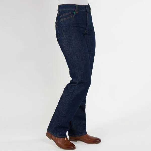 fairjeans fairjeans Damenjeans CLASSIC, gerades Bein, hoher Bund, in Farben NAVY und WAVES, Blue, – Produktbild 5 von 8