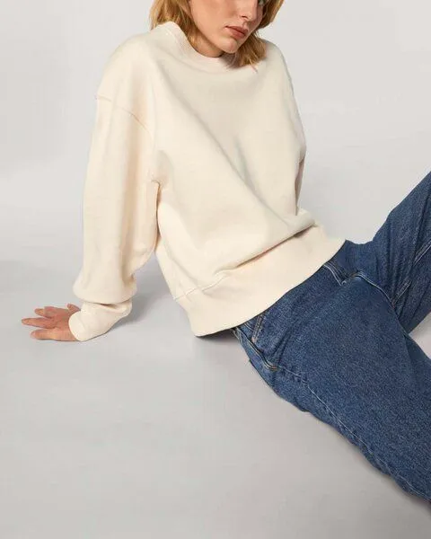 YTWOO YTWOO Lässiges Sweatshirt in Bio-Qualität, Pullover, Sweater, Unisex, Natural, – Produktbild 3 von 4