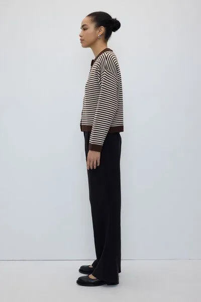 Rita Row Rita Row Gestreifte Strickjacke LYNN aus Merinowolle, Stripes, – Produktbild 3 von 4