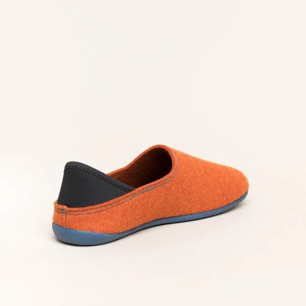 Gottstein Gottstein Filzhausschuh Wool Slip-On aus 100% Schurwolle - für Damen & Herren - Rutschfeste Gummisohle, Orange, – Produktbild 4 von 4