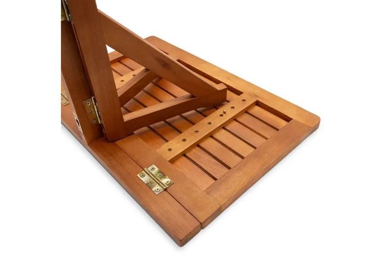 Spetebo Balkonhängetisch Eukalyptus Holz Balkon Hängetisch 60x40cm, Beige, – Produktbild 5 von 5