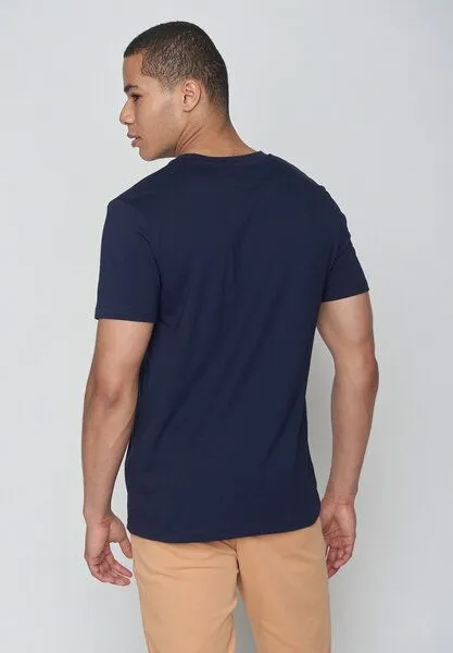 GreenBomb GREENBOMB Nature Perfect Waves Guide - Sportliches T-Shirt aus Bio-Baumwolle / hochwertiger Print / Fair & Vegan, Blau (navy), – Produktbild 4 von 4