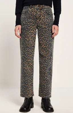LANIUS Lanius Damen vegan Jeans Relaxed Leo Print – Produktbild 1 von 1