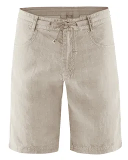 HempAge Hempage Herren vegan Beigefarbene Shorts Mit Distel Motiv – Produktbild 1 von 1