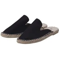 Japanwelt Espadrilles Japanwelt Espadrilles Damen Espadrilles Canvas Pantoffeln Glitzer Leinen Sommerlatschen, Schwarz mit glitzer, – Produktbild 1 von 1