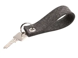 Schlüsselanhänger aus Wollfilz 3 x 12 cm anthrazit – Produktbild 1 von 1