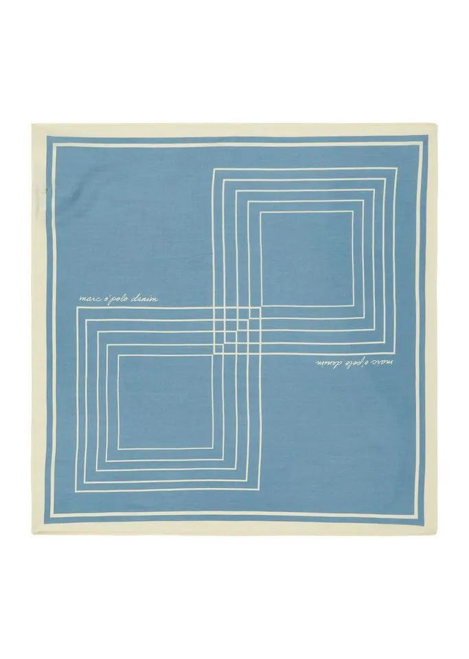 Marc O'Polo DENIM Bandana aus bedruckter Viskose, Blau, – Produktbild 2 von 3