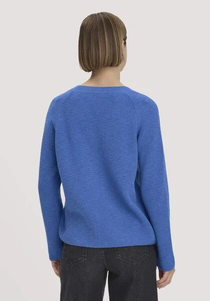 hessnatur hessnatur Pullover Relaxed aus reiner Bio-Baumwolle, Kobalt, – Produktbild 2 von 4