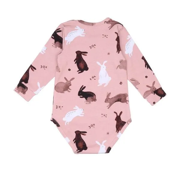 Walkiddy Baby Body Langarm *Happy Rabbits* Gots & Bio | Walkiddy – Produktbild 2 von 2