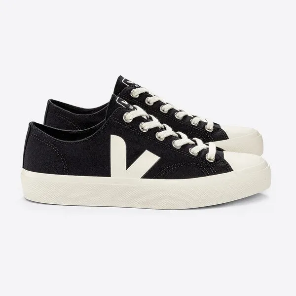 Veja Veja Sneaker Herren Vegan - Wata II Low Canvas, Schwarz (black pierre), – Produktbild 2 von 4