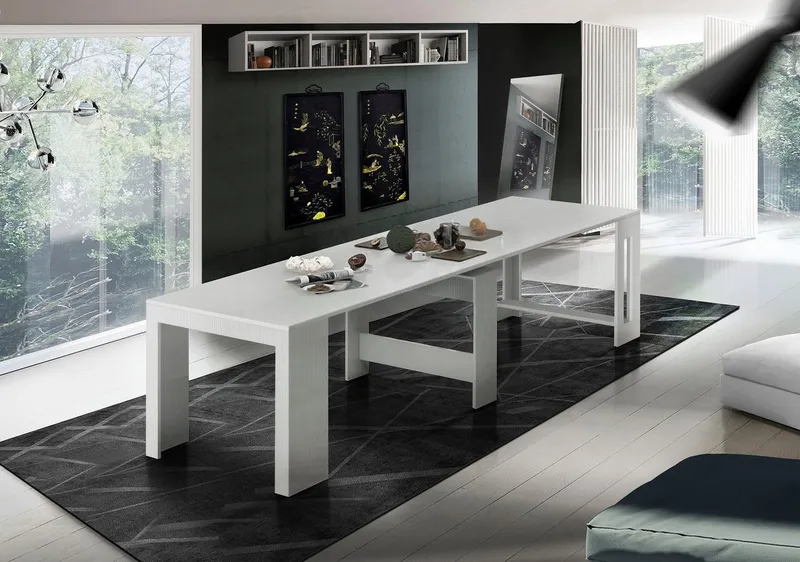 Home affaire Esstisch Praktika, Küchentisch, Wohnzimmertisch, Speisetisch, mit Auszugsfunktion, ausziehbar von 50 cm auf 300 cm, Beige, – Produktbild 4 von 8