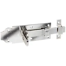 Alberts ALBERTS Schlossriegel, mit flachem Griff, gerade, mit Schlaufe, Edelstahl, Platte LxB140x52mm – Produktbild 1 von 1
