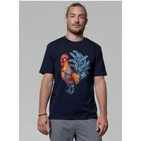 watapparel watapparel T-Shirt Unisex Grimmiger Gockel, French navy, – Produktbild 1 von 1
