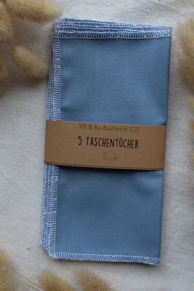 mango.bananen mango.bananen Taschentücher aus Biobaumwolle, Blaubeer-blau, – Produktbild 1 von 6