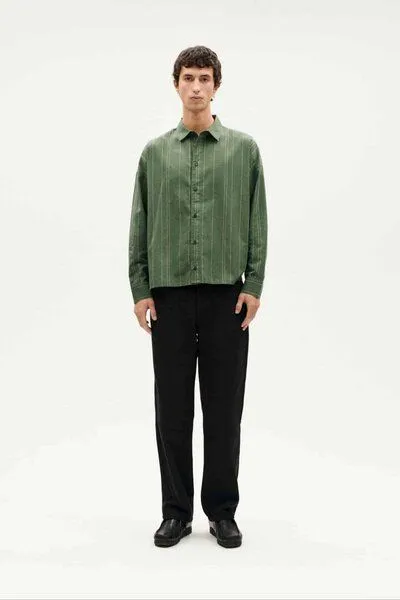 thinking mu thinking mu Dark Eucaliptus Jimmy Shirt, Dark eucaliptos (grün), – Produktbild 3 von 4