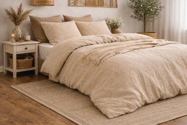 Sandiik Sandiik Musselin Bettwäsche Sand Beige – aus Biobaumwolle – Produktbild 3 von 3