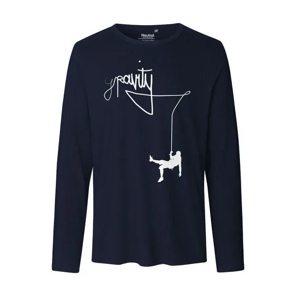 HANDGEDRUCKT HANDGEDRUCKT "Gravity" Männer Longsleeve, Navy, – Produktbild 2 von 2
