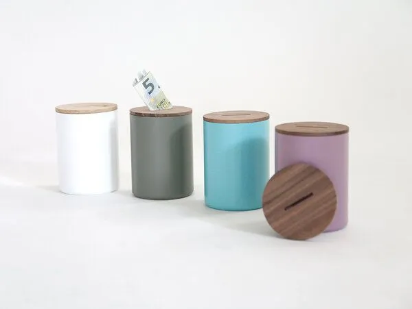 werkvoll by Lena Peter werkvoll by Lena Peter Recycling Feuerlöscher Spardose FIRE, Anthrazit, – Produktbild 4 von 4