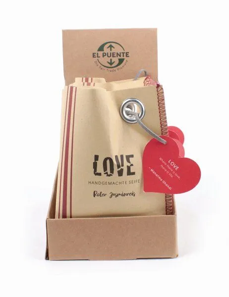 El Puente El Puente Seife "Love" | Vegan, Rot, – Produktbild 3 von 3
